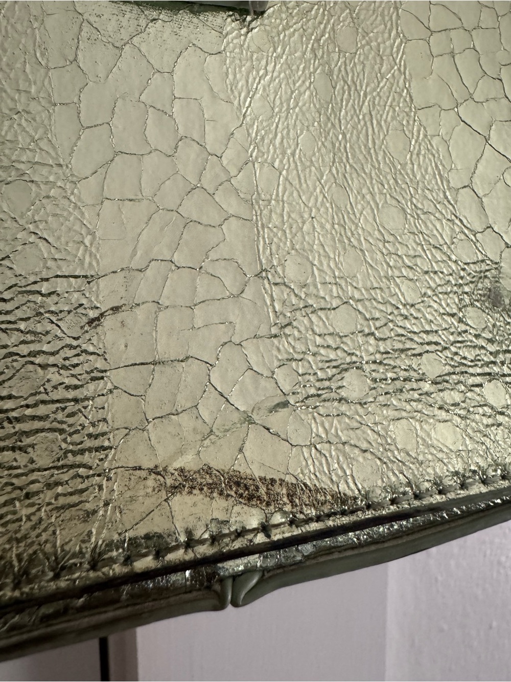 Urban Outfitters Metallic Olive Green Studded Shoulder Bag - Picture 6 of 7